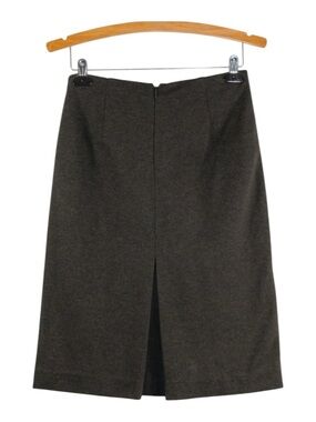 Ann Taylor Charcoal Gray A-Line Skirt Sz 0 Knee Length Career Neutral EUC